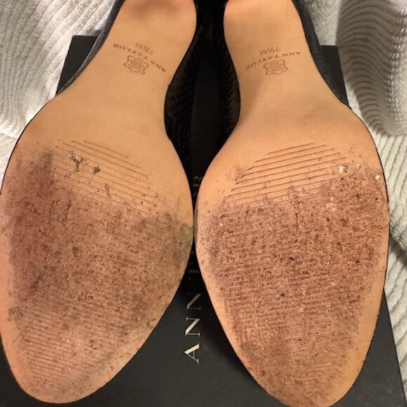 Ann Taylor Snakeskin Round Toe Platform Pumps - Picture 8 of 8